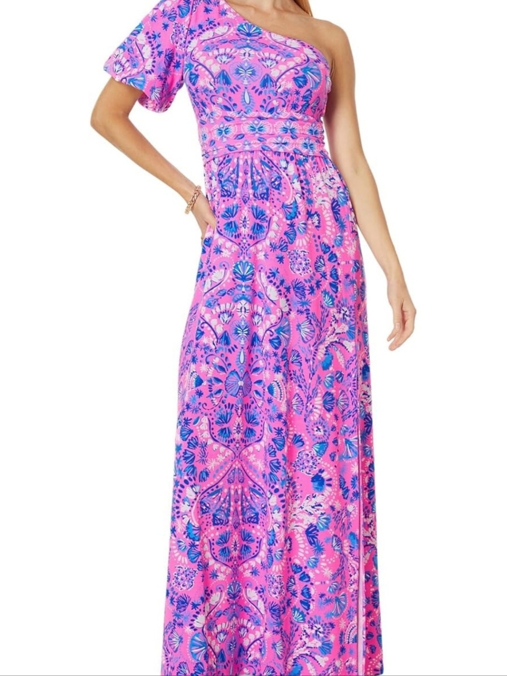 NWOT Lilly Pulitzer Solana One Shoulder Maxi Size M